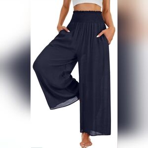 Women's Navy Wide-Leg Pants NWOT